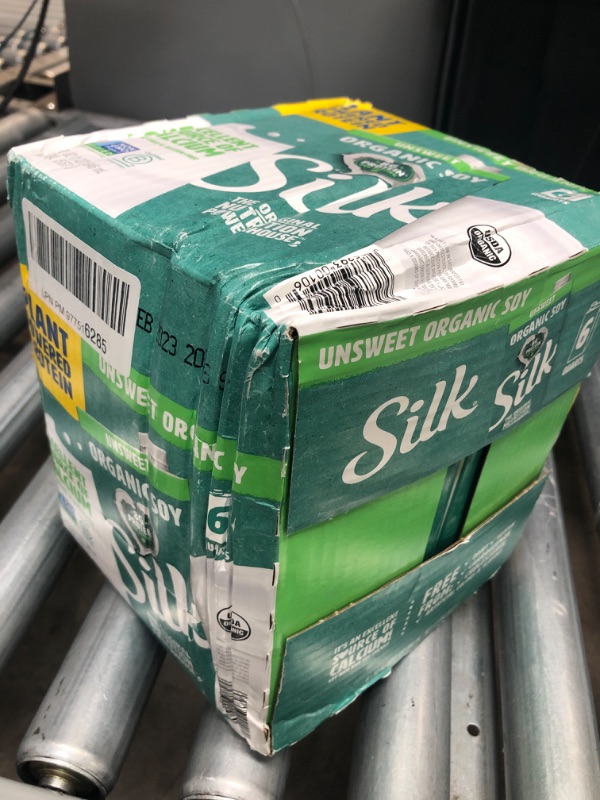 Photo 2 of **best by; feb 2023**
Silk Organic Soymilk, Unsweetened - 6 pack, 32 fl oz cartons