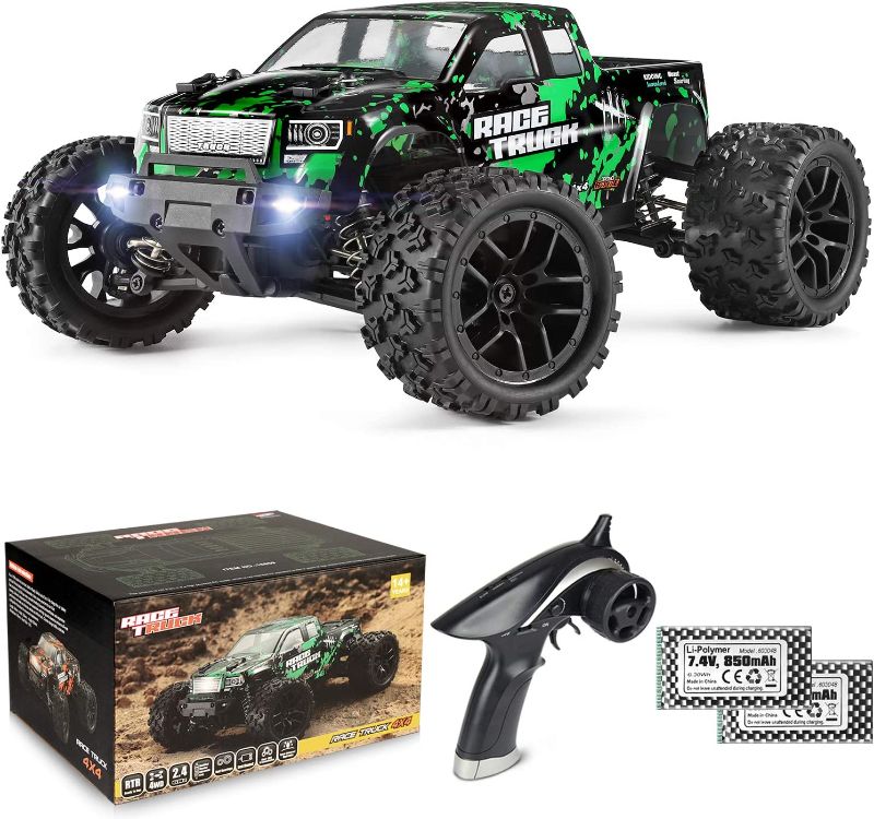 Photo 1 of HAIBOXING 1:18 Scale All Terrain RC Car 18859E, 36 KPH High Speed 4WD Electric Vehicle with 2.4 GHz Remote Control, 4X4 Waterproof Off-Road Truck with Two Rechargeable Batteries