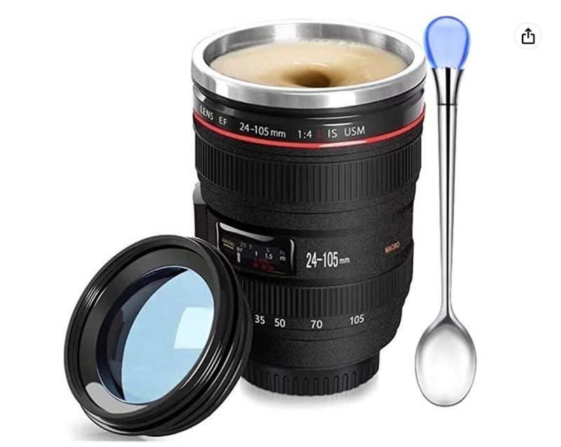 Photo 1 of **MISSING SPOON**
Chasing Y Camera Lens Coffee Mug,Camera Lens Mug,Fun Photo Coffee Mugs Stainless Steel Lens Mug Thermos Great Gifts for Photographers,Home Supplies,Friends,School Rewards