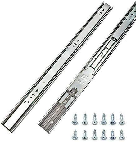 Photo 1 of 1 Pair 22 Inch Side/Rear Mount Soft Close Drawer Slides Full Extension 3 FOLD Drawer Glides - LONTAN 4502S3-22 Drawer Slides Bottom Mount Heavy Duty 100 LB...

