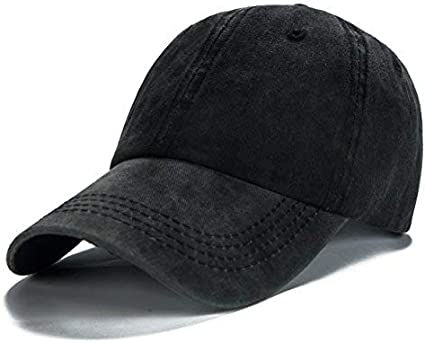 Photo 2 of Edoneery Men Women Plain Cotton Adjustable Washed Twill Low Profile Baseball Cap Hat(A1008)