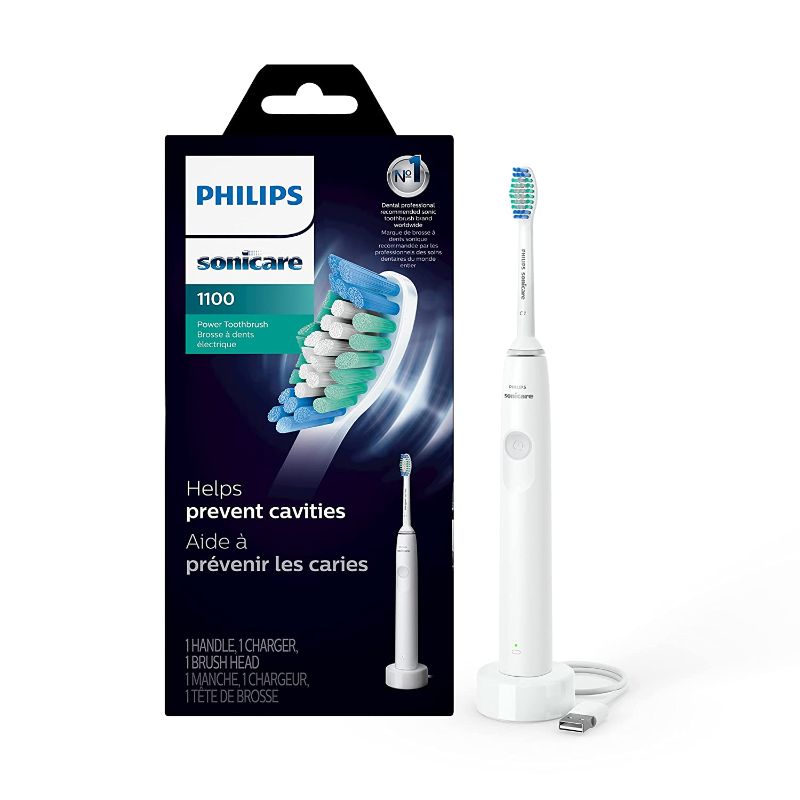 Photo 1 of Philips Sonicare 1100 Power Toothbrush, Rechargeable Electric Toothbrush, White Grey HX3641/02