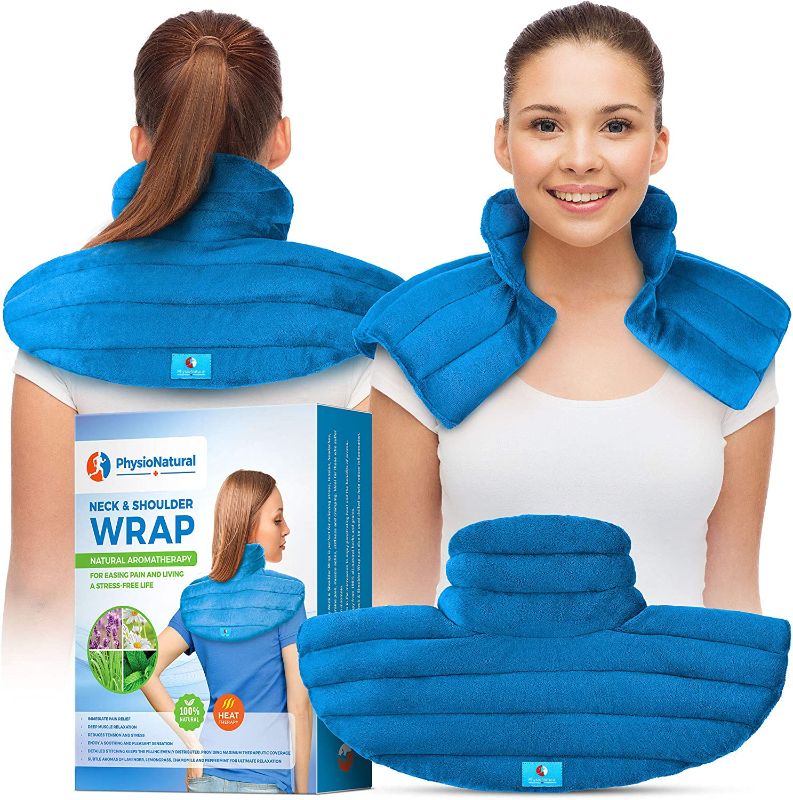 Photo 1 of Neck and Shoulder Wrap - Instant Relief for Tension and Stress, Migraines, Headaches, Aches, Spasms, Arthritis, Stiffness, and Tightness - Deep, Penetrating Muscle Relaxation with Herbal Aromatherapy