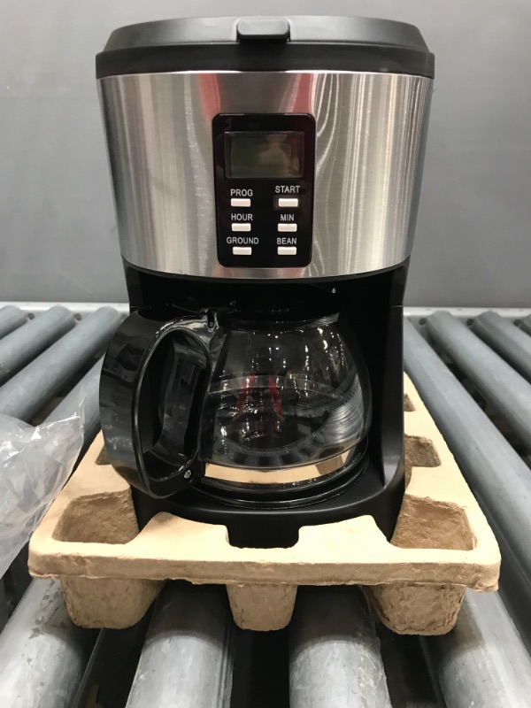 Photo 2 of Mixpresso 5-Cup Drip Coffee Maker, Automatic Brew Coffee Pot Machine with Built-In Burr Coffee Grinder, Programmable Smart Coffee Maker with Timer With Glass Carafe Coffee Pot