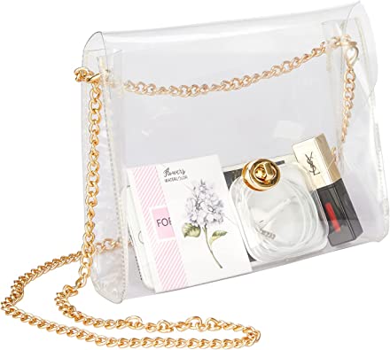 Photo 1 of Clear Purse for Women, Clear Bag Stadium Approved, See Through Clear Handbag for Concerts Sports Events
