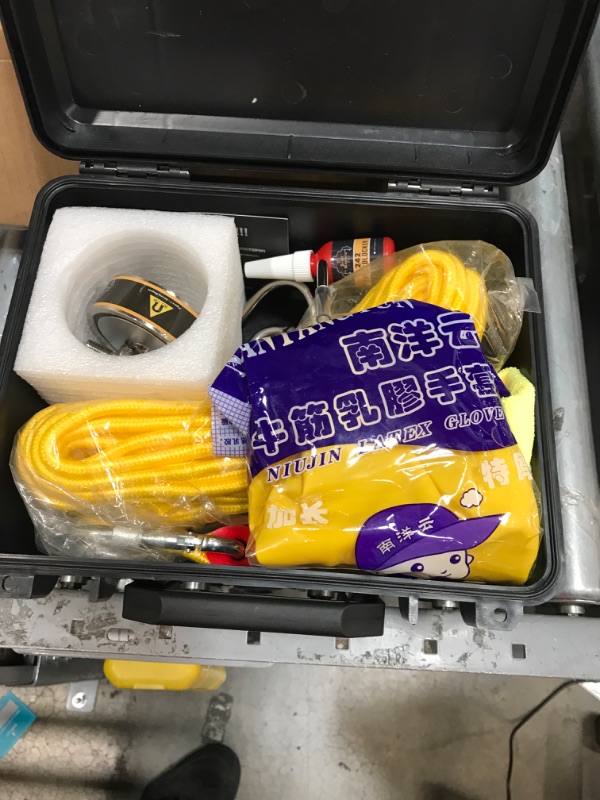 Photo 1 of 1320LB’s Complete Magnet Fishing Kit | Double Sided Fishing Magnet Kit with Case | Includes Strong Neodymium N52 Magnet, Durable 65ft Rope, Carabiner, Gloves, Grappling Hook & Carry Case
