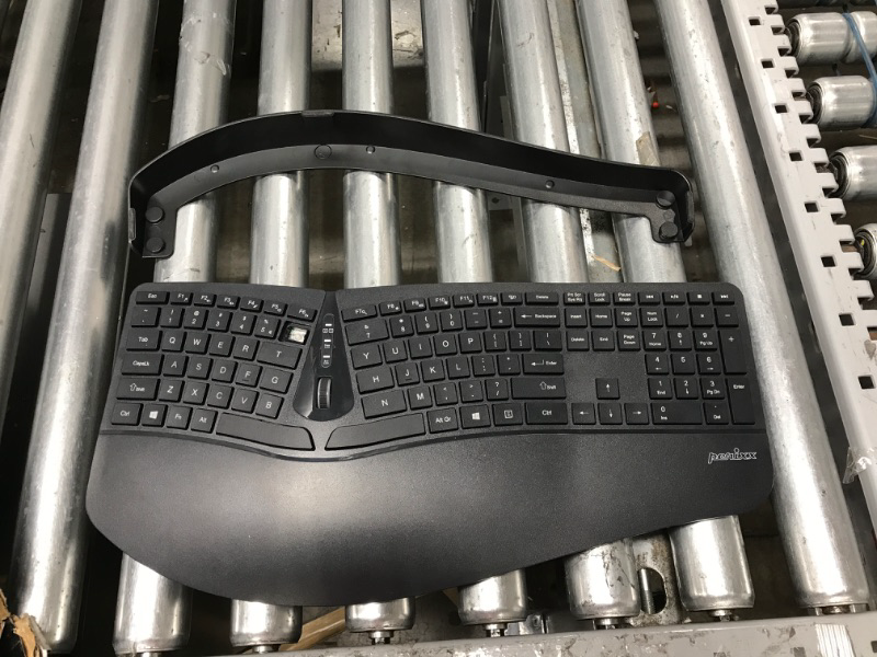 Photo 2 of Perixx Periduo-605, Wireless Ergonomic Split Keyboard and Vertical Mouse Combo, Adjustable Palm Rest and Membrane Low Profile Keys, Black, US English Layout (11633)