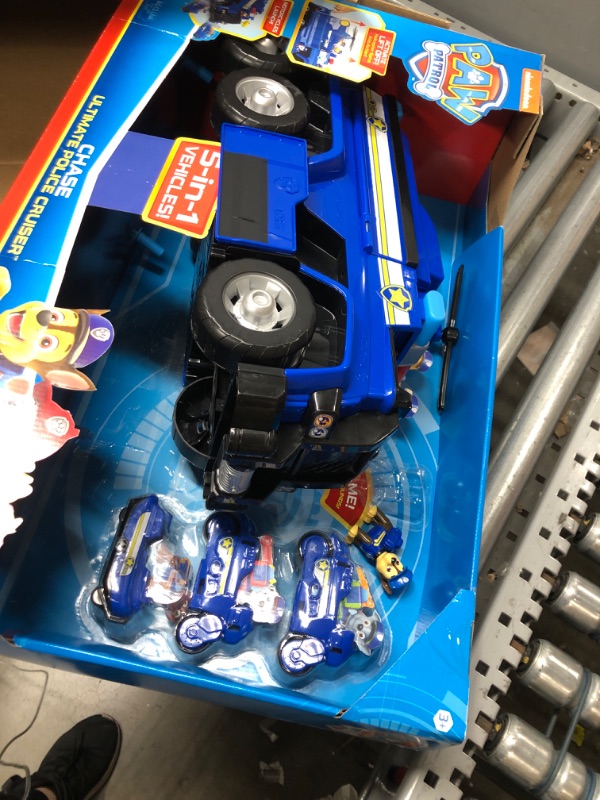 Photo 2 of *** OPENED PACKAGE** Paw Patrol, Chase’s 5-in-1 Ultimate Cruiser with Lights and Sounds, for Kids Aged 3 and up English Only Packaging
