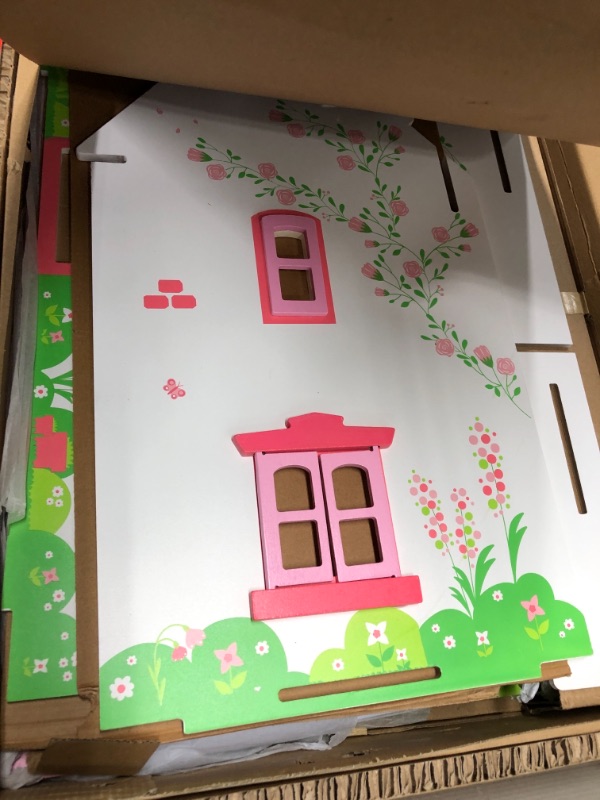 Photo 1 of Bigjigs Toys Heritage Playset Rose Cottage - Wooden Doll House with Furniture