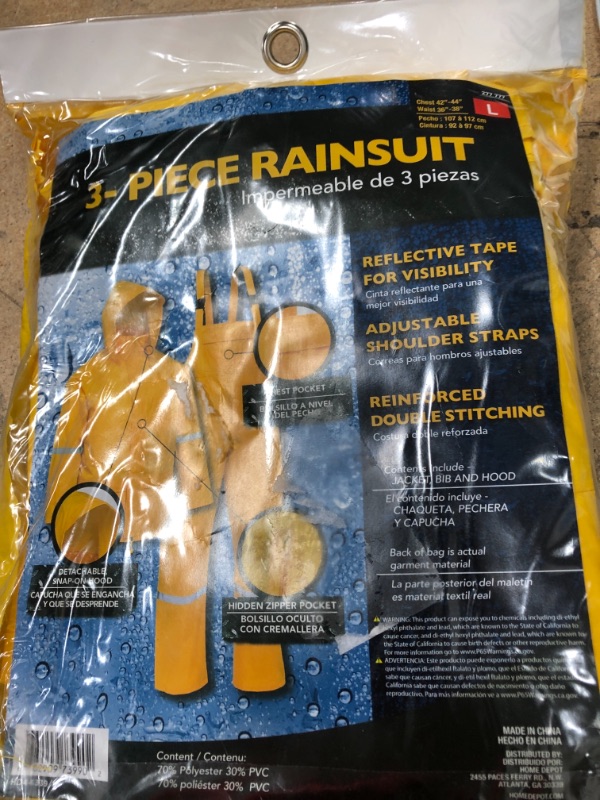Photo 1 of 3-Piece Large Rain Suit
