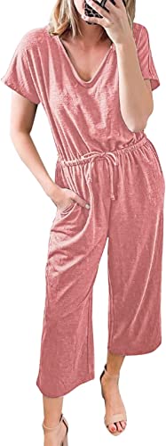 Photo 1 of Happy Sailed Womens V Neck Button Down Belted Jumpsuits MEDIUM