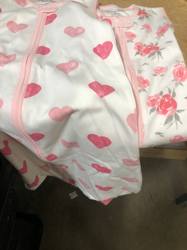 Photo 1 of Baby Wearable Blanket, Swaddle Transition Organic Cotton Sleep Bag, 0.5 TOG Sleeping Sack with 2-Way Zipper, Medium (6-12 Month), Roses/Hearts
35