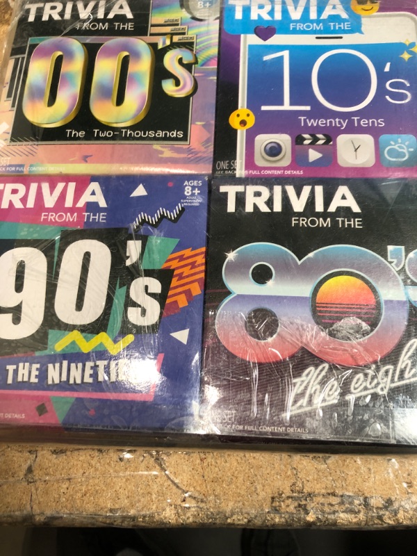 Photo 2 of 1616 Holdings Decades Trivia Game - Questions from 80's, 90's, 2000's and 2010's (4 Games in 1)
