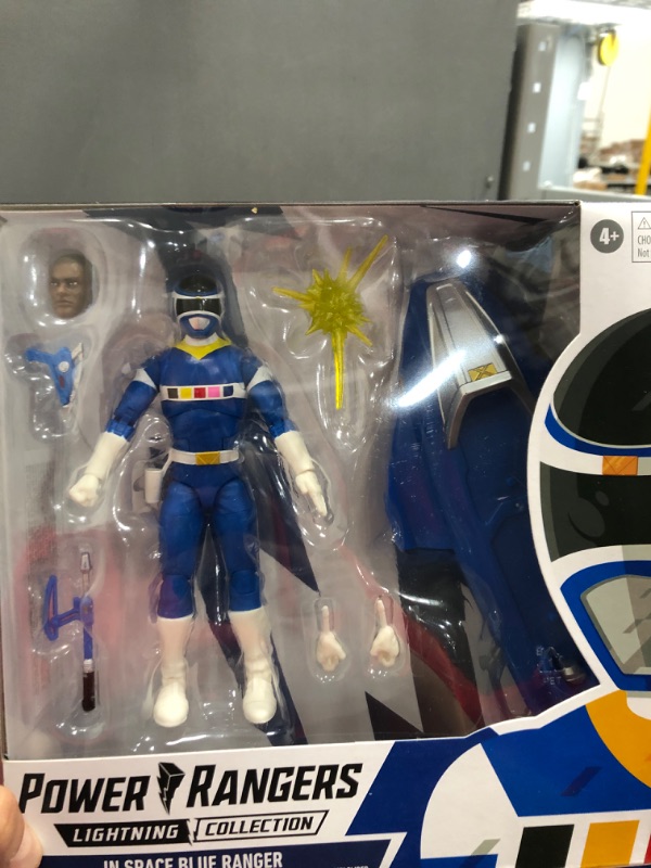 Photo 2 of Hasbro Power Rangers Lightning Collection in Space Blue Ranger & Galaxy Glider Figure
