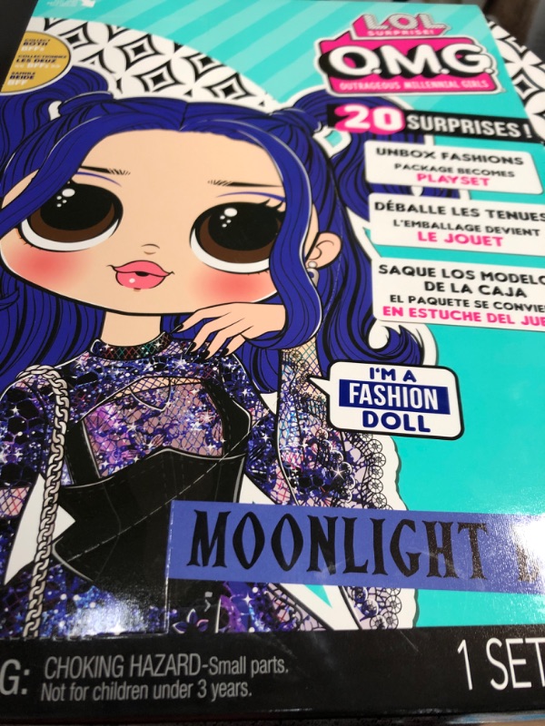 Photo 2 of LOL Surprise Omg Moonlight B.B. Fashion Doll - Dress up Doll Set with 20 Surprises for Girls and Kids 4+
