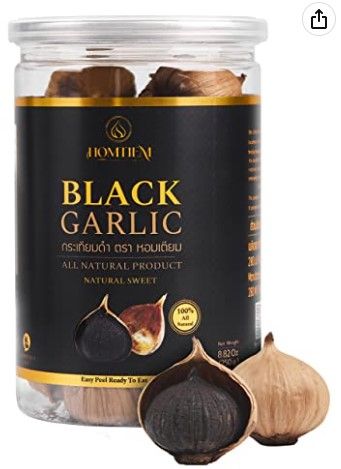 Photo 1 of (X4) Homtiem Black Garlic 8.82 Oz (250g.), Whole Black Garlic Fermented for 90 Days, Super Foods, Non-GMOs, Non-Additives, High in Antioxidants, Ready to Eat for Snack Healthy, Healthy Recipes
EX:10/3/2022
