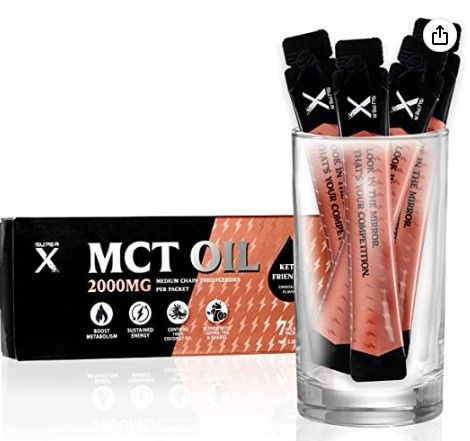 Photo 1 of (X2) SuperX Mct Oil Packets, Special Oil Bomb for Bulletproof Keto Coffee, Extracted from 100% Coconut Oil, 1 Box of 7 Packs Total of 10 ml Each, Increase Basal Metabolic Rate, Chocolate Flavor
EX: 07/07/2023