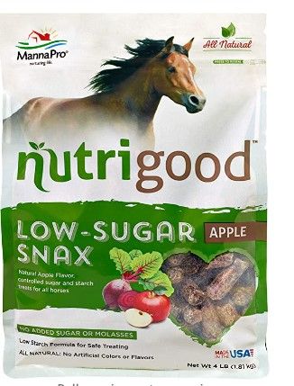 Photo 1 of (X2) Nutrigood Low-Sugar Snax | Apple Flavor Horse Treats | 4 Pounds
EX: 05/21/2022