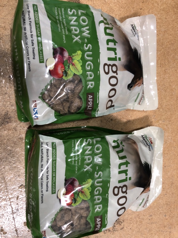 Photo 2 of (X2) Nutrigood Low-Sugar Snax | Apple Flavor Horse Treats | 4 Pounds
EX: 05/21/2022