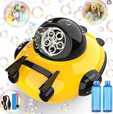 Photo 1 of Bubble Machine for Kids, Bubble Machine for Toddlers, Rechargeable Automatic No Spill Bubble Machine for Parties, Spaceship Bubble Maker Bubble Blower Machine Toys for Indoor Outdoor
