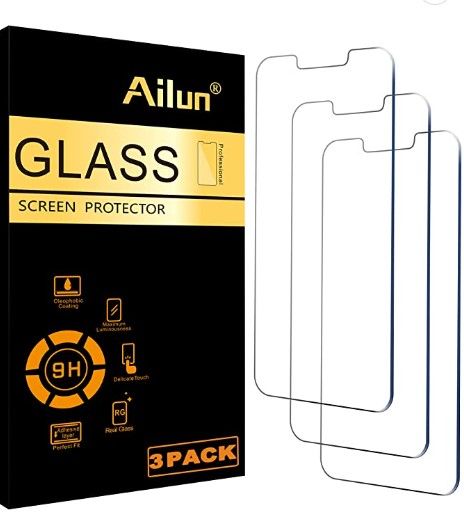 Photo 1 of (X4) Ailun Glass Screen Protector Compatible for iPhone 13/13 Pro [6.1 Inch] Display 3 Pack Tempered Glass,Case Friendly
