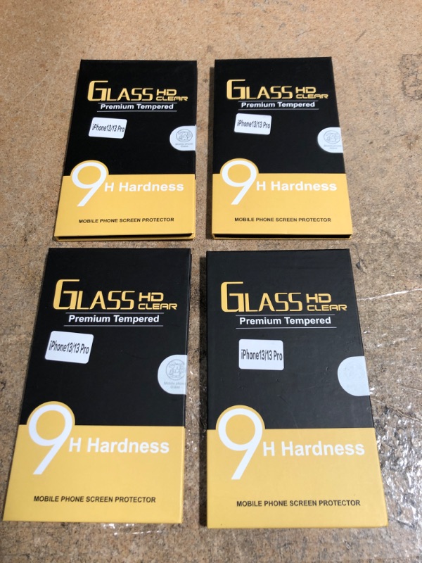 Photo 2 of (X4) Ailun Glass Screen Protector Compatible for iPhone 13/13 Pro [6.1 Inch] Display 3 Pack Tempered Glass,Case Friendly
