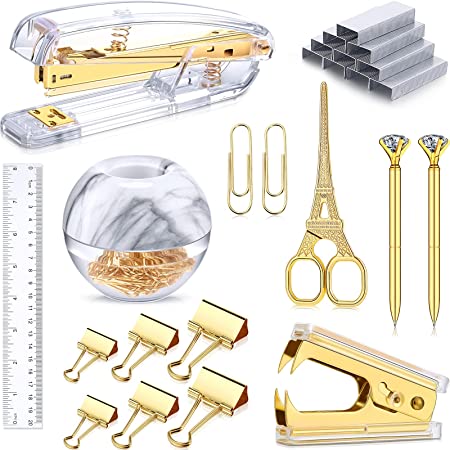 Photo 1 of 1112 Pieces Desk Accessory, Include Clear Desktop Stapler with 1000 Staples