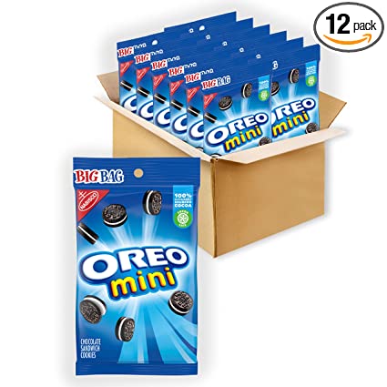 Photo 1 of **EXPIRES AUG16/2022** OREO Mini Chocolate Sandwich Cookies, Original Flavor, 12 -3 oz Big Bags
