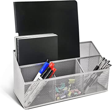 Photo 1 of MDHAND Office Desk Organizer, Desk Organizer and Accessories with 4 Large Capacity Components, Office Desktop Stationary Organizer, Desk File Organizer (black)
