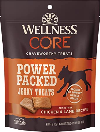 Photo 1 of **EXPIRES JUL/2022** Wellness CORE Power Packed Dog Treats (Previously Pure Rewards), Grain-Free Tender Jerky Treats, Made in USA (Turkey, Beef, Chicken/Lamb, Venison)
SET OF 2