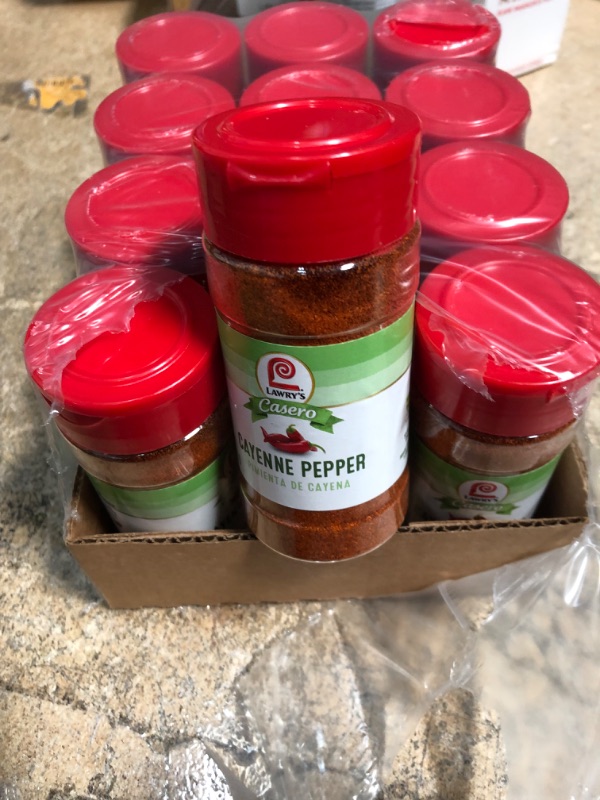 Photo 2 of **EXPIRES AUG07/2023** Lawry's Casero Cayenne Pepper (1.62 oz. Shaker)
SET OF 12