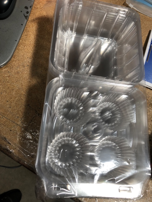 Photo 2 of 4 Compartment Cupcake Boxes | Clear Plastic Cupcake Container - Disposable Cupcake Holders