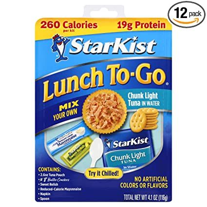 Photo 1 of **EXPIRES SEP30/2022** StarKist Lunch To-Go Chunk Light Pouch - Mix Your Own Tuna Salad -4.1 Ounce (Pack of 12)
