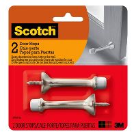 Photo 1 of 3x Scotch 3" Door Stops Satin Nickel

