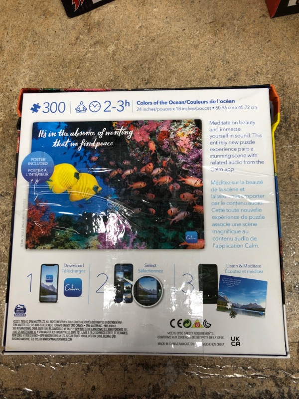 Photo 2 of Calm 300 Piece Jigsaw Puzzle for Relaxation, Stress Relief and Mood Elevation, for Adults and Kids Ages 8 and Up, Calm Coral
