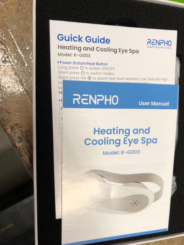 Photo 2 of Heat and Cooling Eye Spa Mask, a Perfect Substitute to Steam Eye Mask and Ice Eye Pads, RENPHO Eye Care Device 4 Modes Eye Compress, Eye Beauty, Relax Eyes, Delay Eye Aging, Reduce Eye Puffiness
