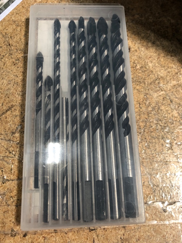 Photo 2 of 10 Piece Masonry Drill Bits Set (Tile, Brick, Cement, Concrete, Glass