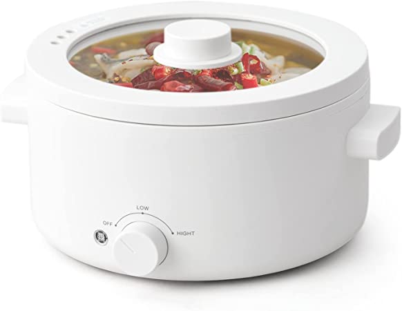 Photo 1 of Hot Pot Electric,Olayks 2L Portble Cooker Rapid Ramen Cooker Multifunctional Electric Pots Small Hot Pot for Cooking for Noodles, Soup, Steak, Stir Fry, Steak, Eggs for Family Dorm and Office with Dual Power Control, Over Heating and Boil Dry Protection
