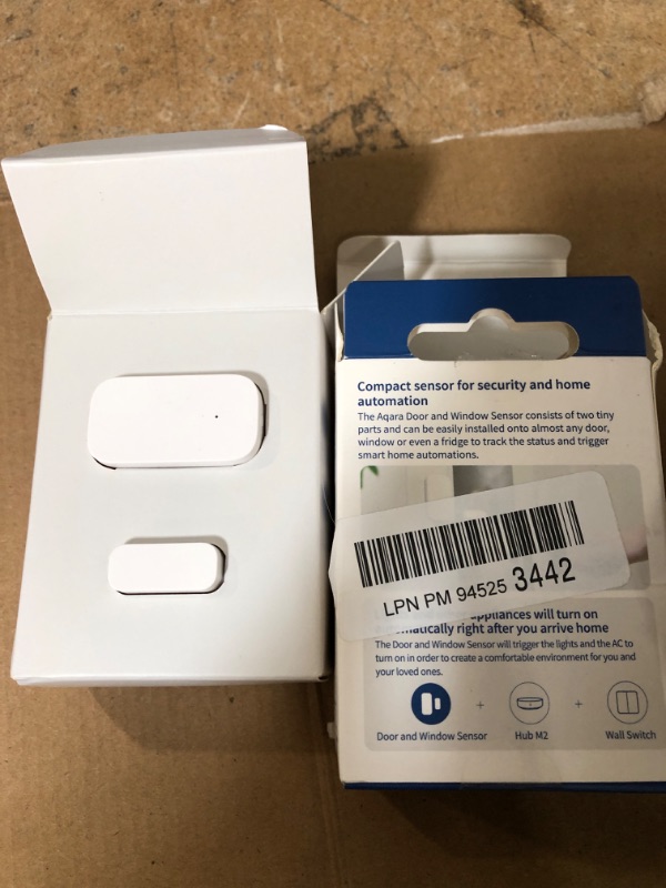 Photo 2 of Aqara Door and Window Sensor, REQUIRES AQARA HUB, Zigbee Connection, Wireless Mini Contact Sensor for Alarm System and Smart Home Automation, Compatible with Apple HomeKit, Alexa, Works With IFTTT