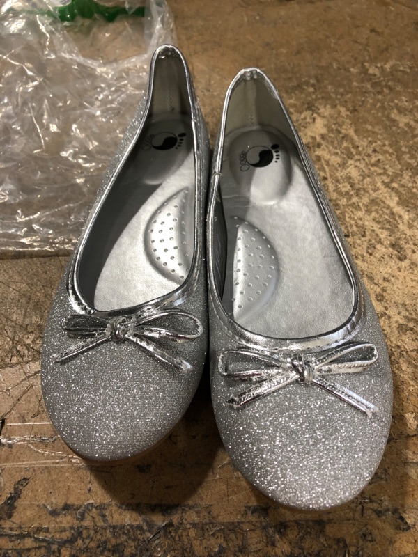 Photo 3 of FITORY Girls Dress Shoes, Glitter Mary Jane Ballet Flats Slip on with Bow for Toddler/Little Kid/Big Kid
