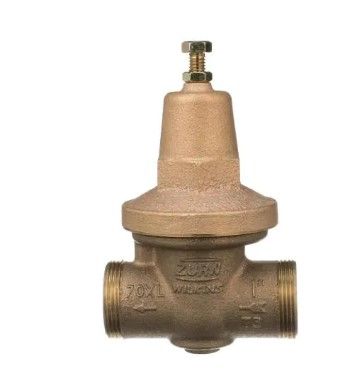 Photo 1 of 1 in. Brass Water Pressure-Reducing Double-Union FNPT Valve
