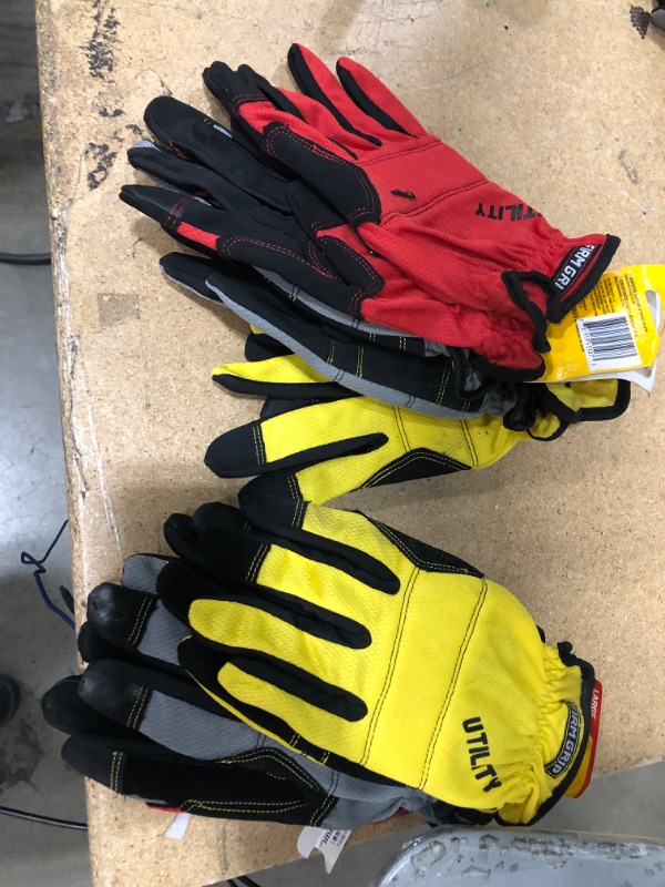 Photo 2 of FIRM GRIP High Vis Large Utility High Performance Glove 2 packs of 3.