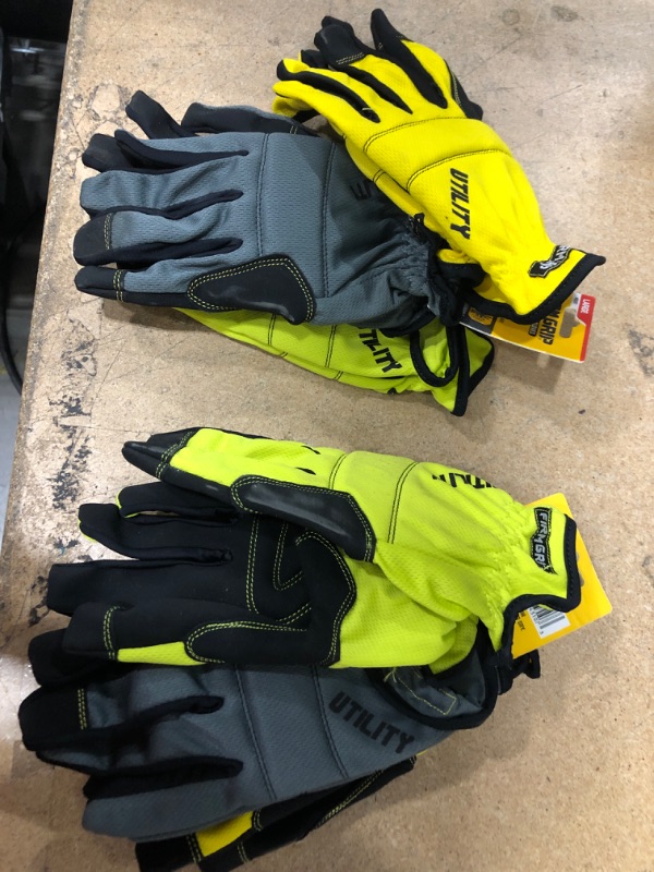 Photo 2 of FIRM GRIP High Vis Large Utility High Performance Glove 2 packs of 3.