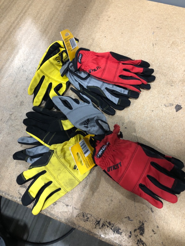 Photo 2 of FIRM GRIP High Vis Large Utility High Performance Glove 2 PACKS OF 3, 