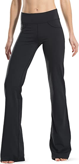 Photo 1 of Safort 34" Inseam Regular Tall Bootcut Yoga Pants, 4 Pockets SMALL.
