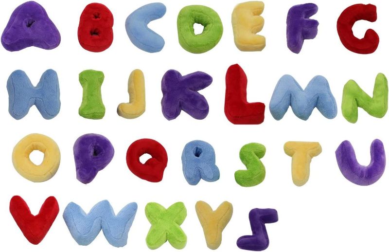 Photo 1 of baby Frankiezhou 26 PCS Alphabet Plush Toy Soft Stuffed Preschool Educational English ABC Letter Toy for Kids Children A-Z
