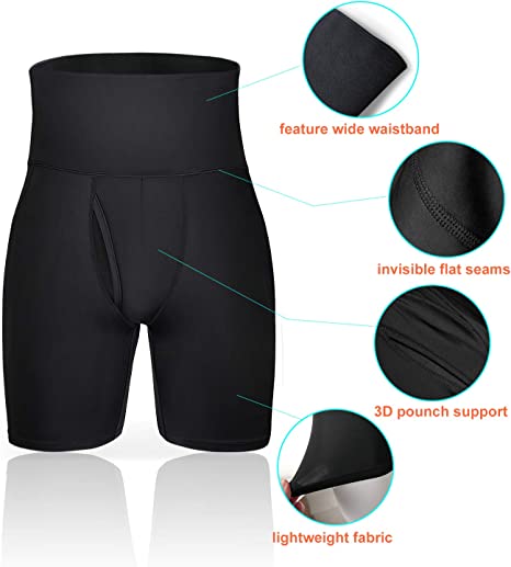 Photo 1 of Men Tummy Control Shorts Padded Briefs Body Shaper Abdomen High Waist Slimming Underwear XXL