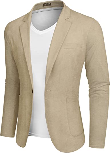 Photo 1 of COOFANDY Men's Casual Sport Coat Regular Fit Lightweight Linen Blazer Jacket Stylish One Button Suit Jackets SMALL.
