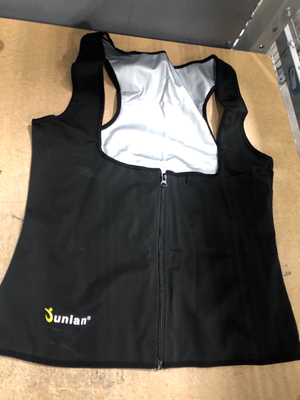 Photo 2 of Junlan Sauna Suit for Women Waist Trainer Vest for Women Sweat Tank Top Shaper for Women with Zipper 4XL
