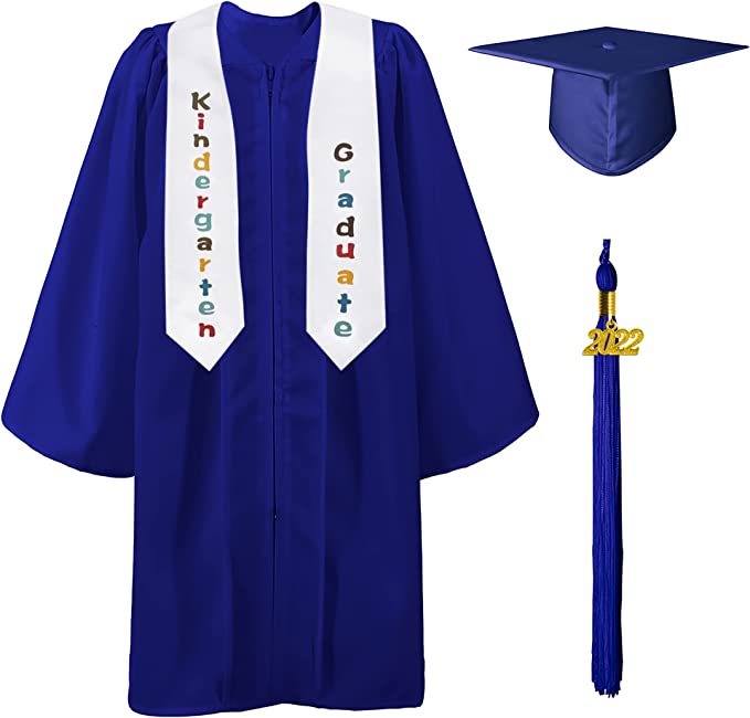 Photo 1 of GraduatePro Kindergarten Graduation Cap and Gown Stole Package SIZE 30.